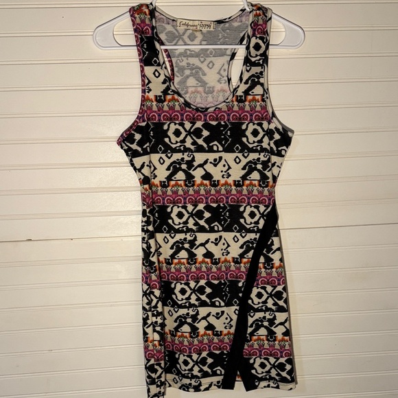 Colorful Patterned Mini Dress - Picture 1 of 5